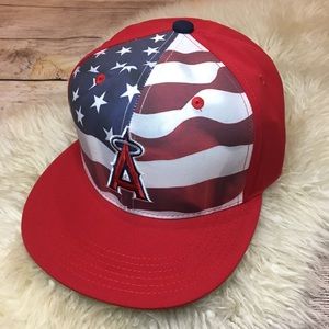 NEW Anaheim Angels Baseball Cap American Flag